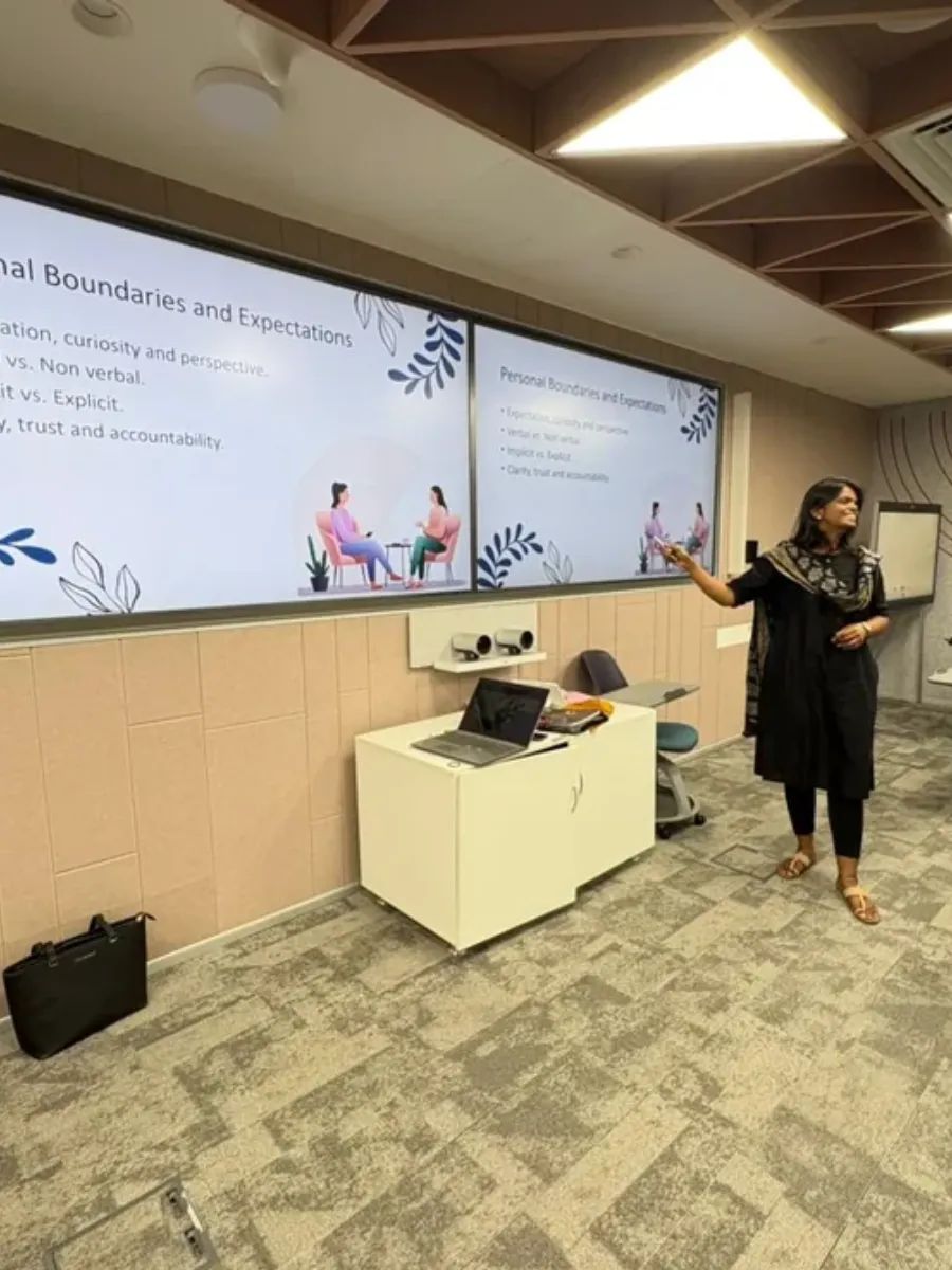 Aishwarya Ram facilitating an honest group conversation